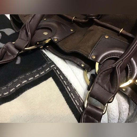 Gucci Suede Leather Bag W/ Attached Pouch - Picture 9 of 16